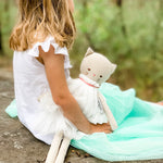 Aurelie Alimrose Cat linen large doll - Ivory