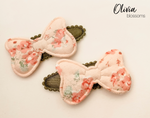 Olivia baby nonslip clip pair - Blossoms